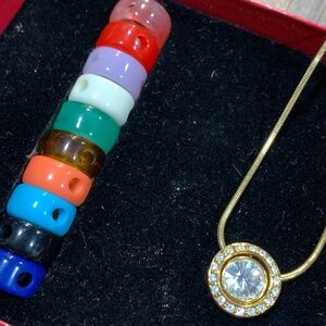 Solitaire Diamond necklace KJL vintage